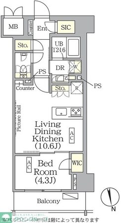 ザ・パークハビオ神楽坂レジデンスSouthの物件間取画像